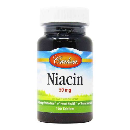 Carlson Labs, Niacina - 50 mg - 100 Tabletes
