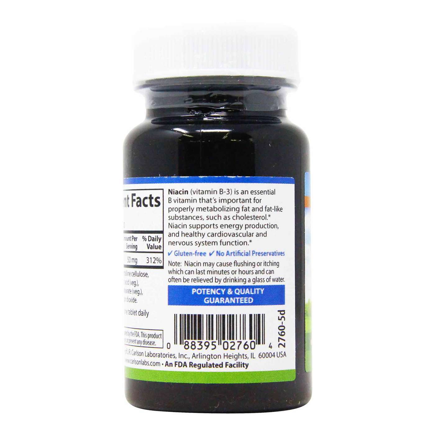 Carlson Labs, Niacina - 50 mg - 100 Tabletes - Imagem 3