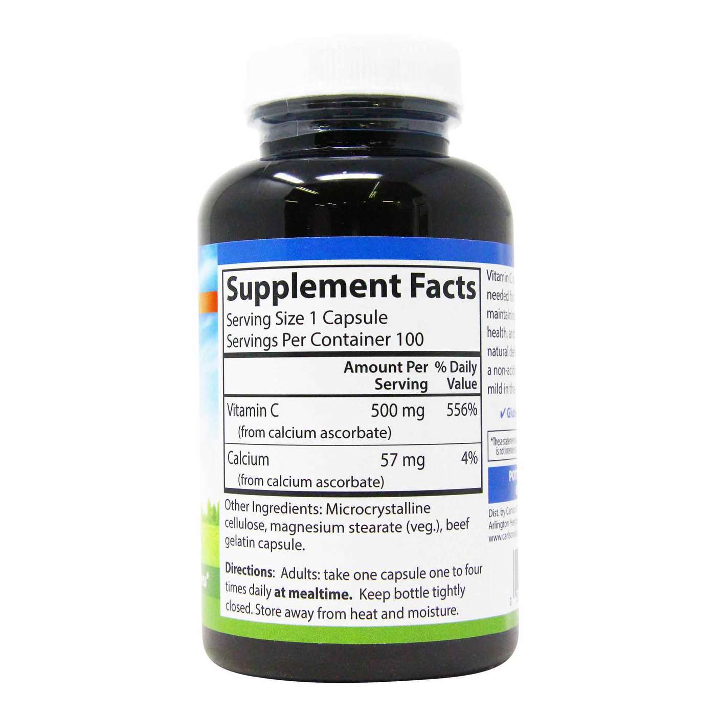 Carlson Labs, Mild C 500 mg - 100 Cápsulas - Imagem 2