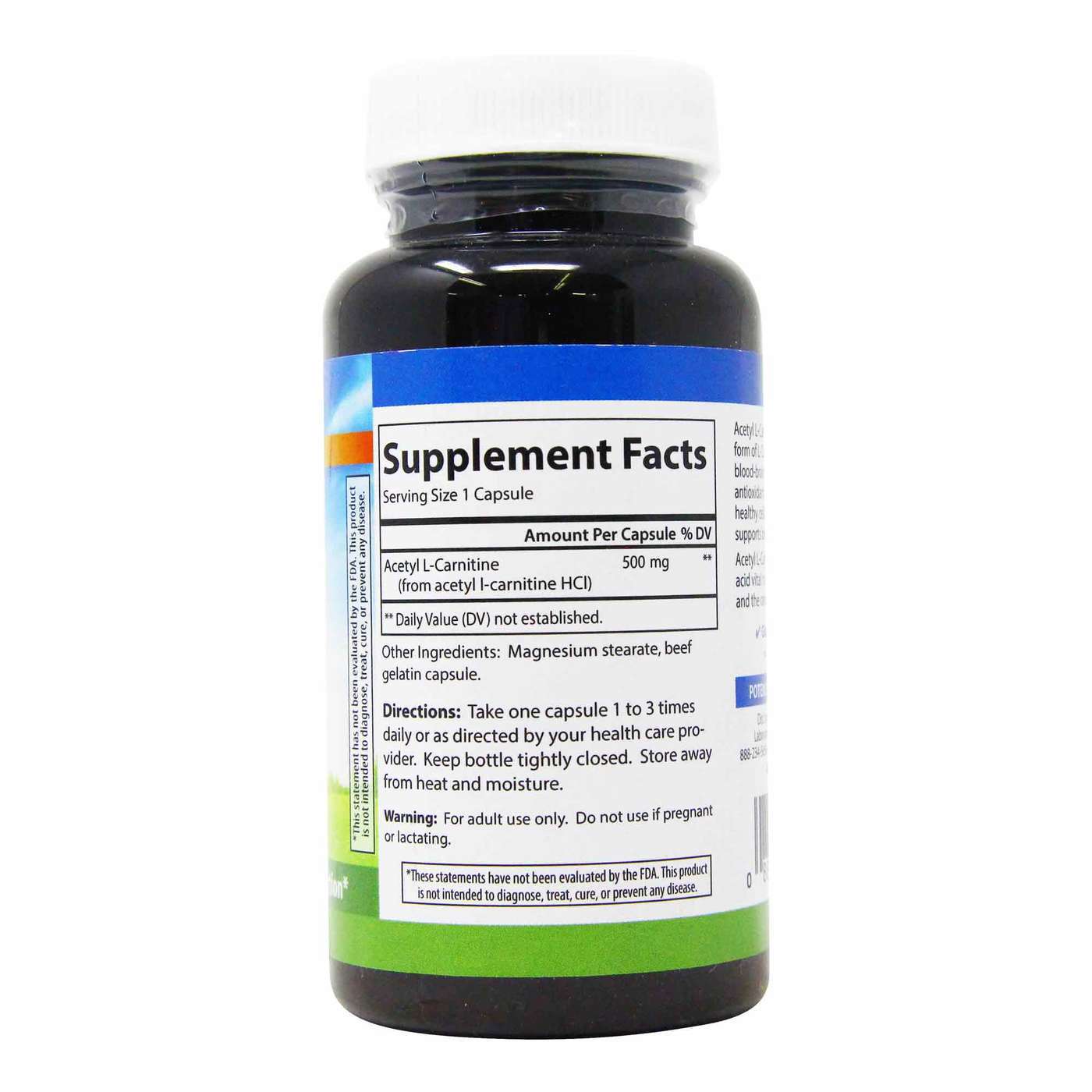 Carlson Labs, Acetyl L-Carnitina - 500 mg - 60 Cápsulas - Imagem 2