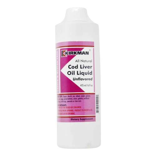 Kirkman Labs, Óleo de Fígado de Bacalhau, Sem Sabor - 473 ml (16 fl oz)