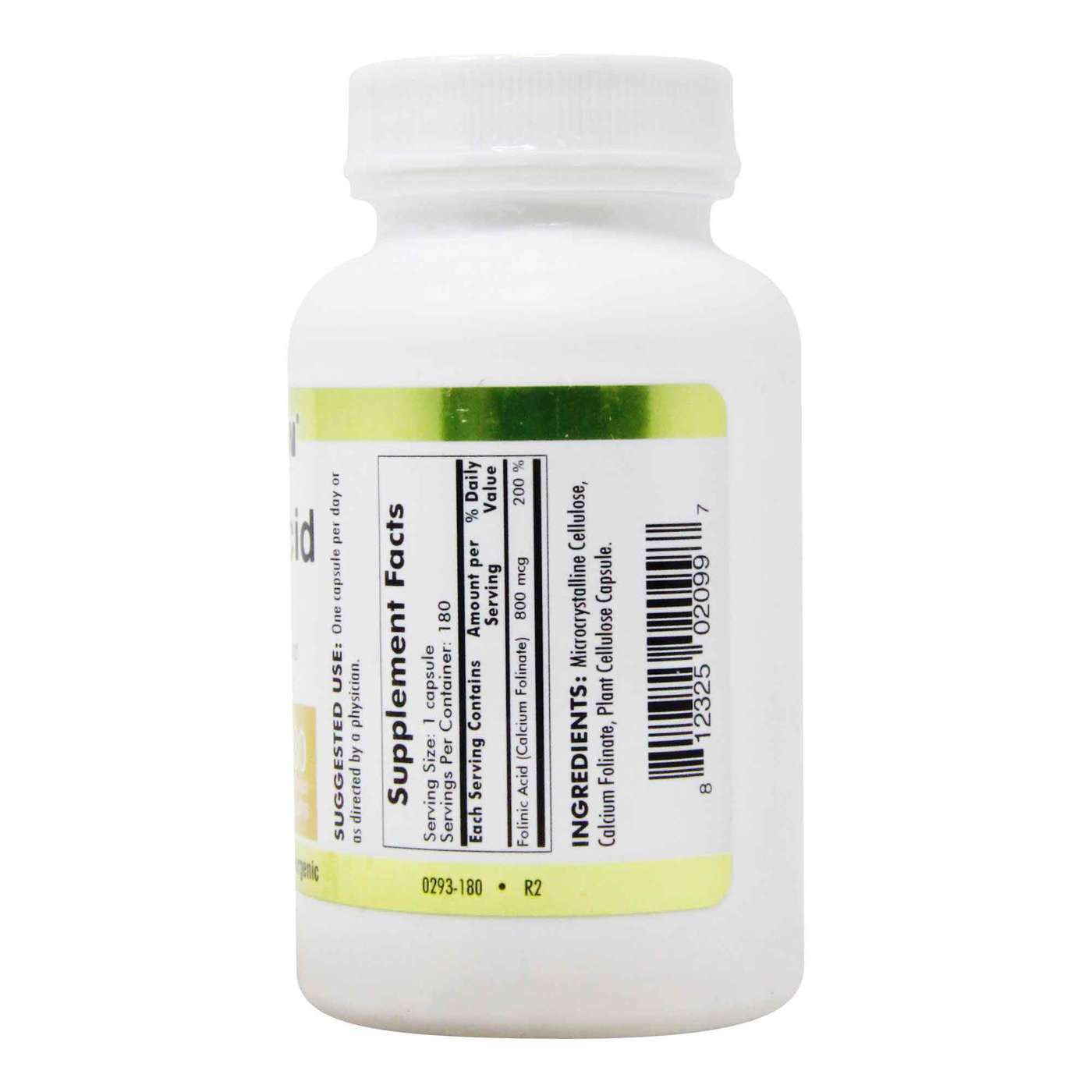 Kirkman Labs, Ácido Folínico 800 mcg, Hipoalergênico - 180 Cápsulas Vegetarianas - Imagem 2