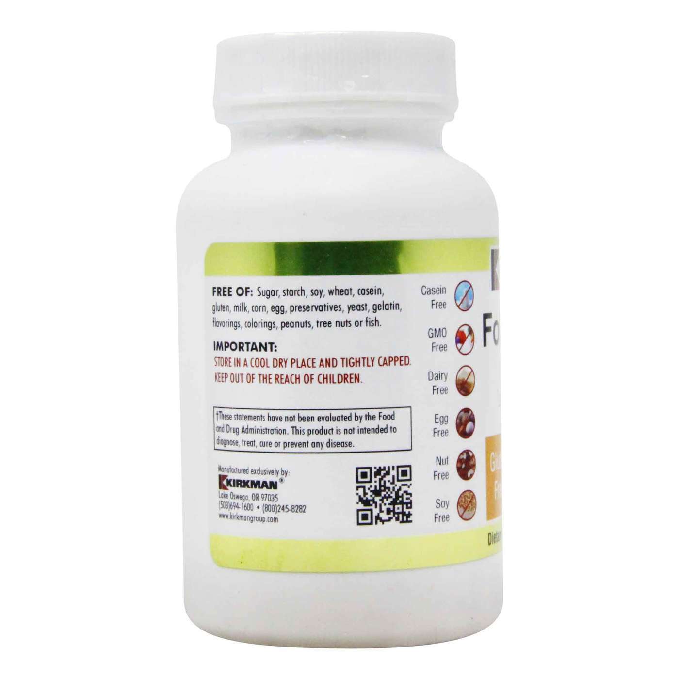 Kirkman Labs, Ácido Folínico 800 mcg, Hipoalergênico - 180 Cápsulas Vegetarianas - Imagem 3