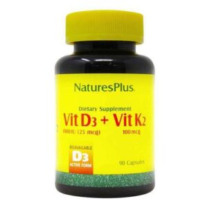 Nature's Plus, Vitamina D3/Vitamina K2 - 90 Cápsulas Vegetarianas