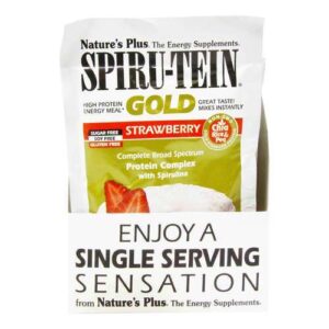 Nature's Plus Spiru-Tein Gold, morango - 8 Packets