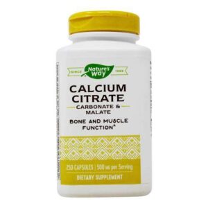 Nature's Way Cálcio Citrate - 500 mg - 250 Cápsulas