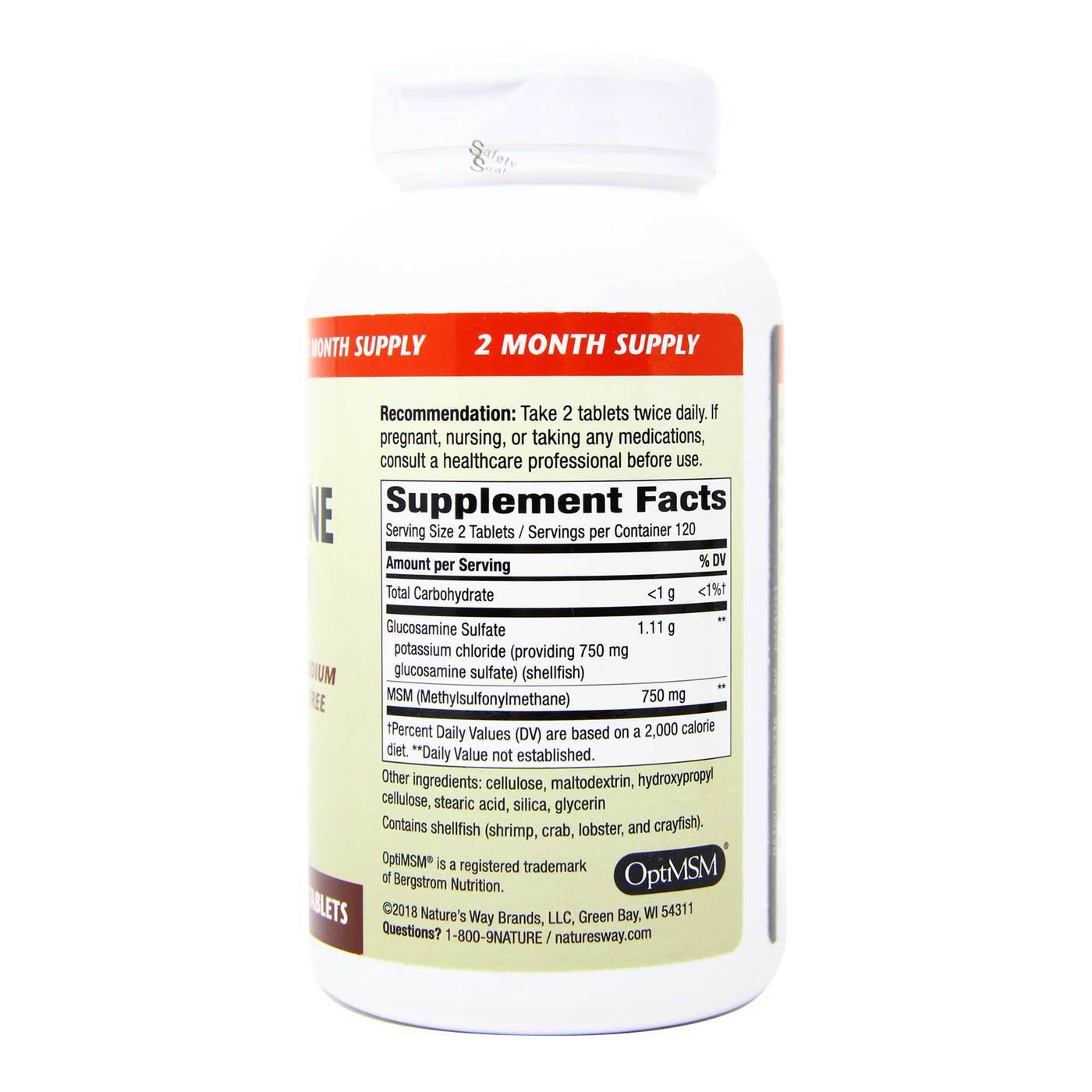 Nature's Way, Flexmax™ Glucosamina com MSM - 240 Tabletes - Imagem 3