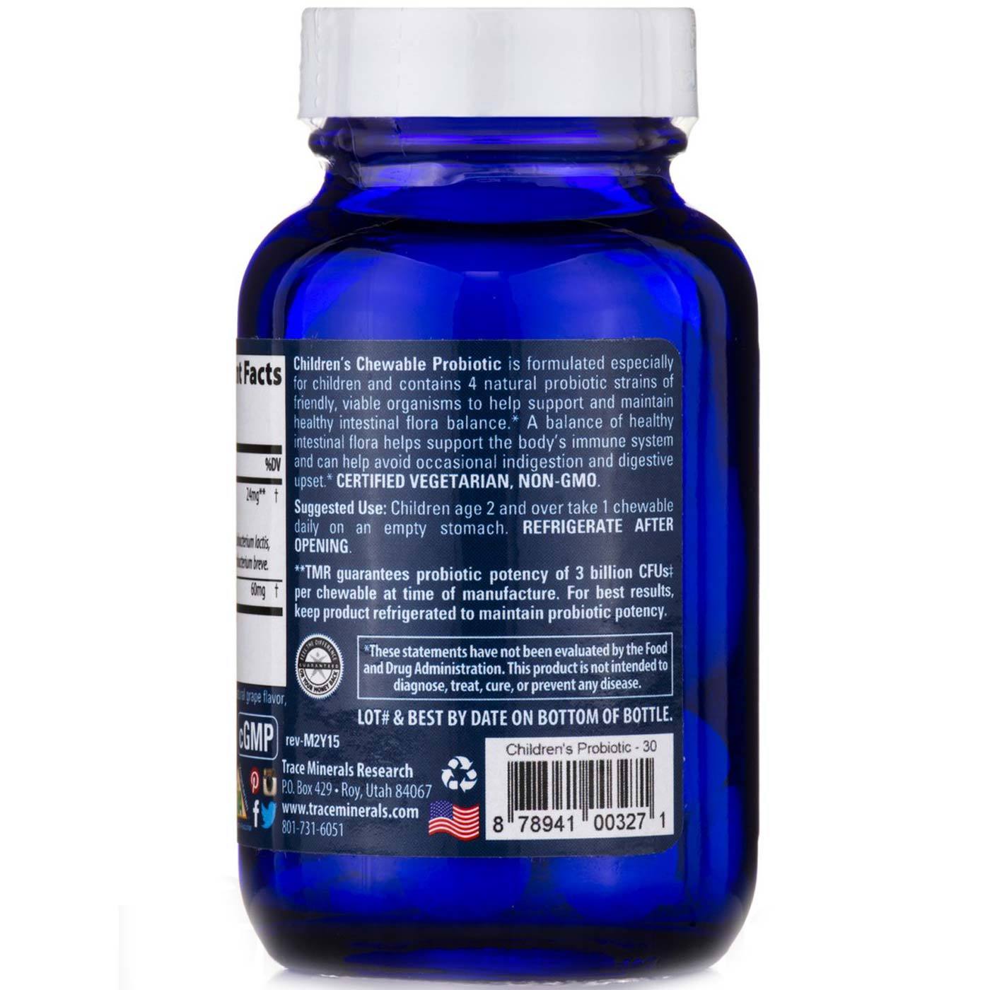 Trace Minerals Research Children's Chewable Probiotic - 30 Chewables - Imagem 2
