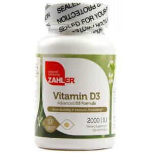 Zahler, Vitamina D3 2.000 IU Fórmula Avançada - 120 Cápsulas em Gel