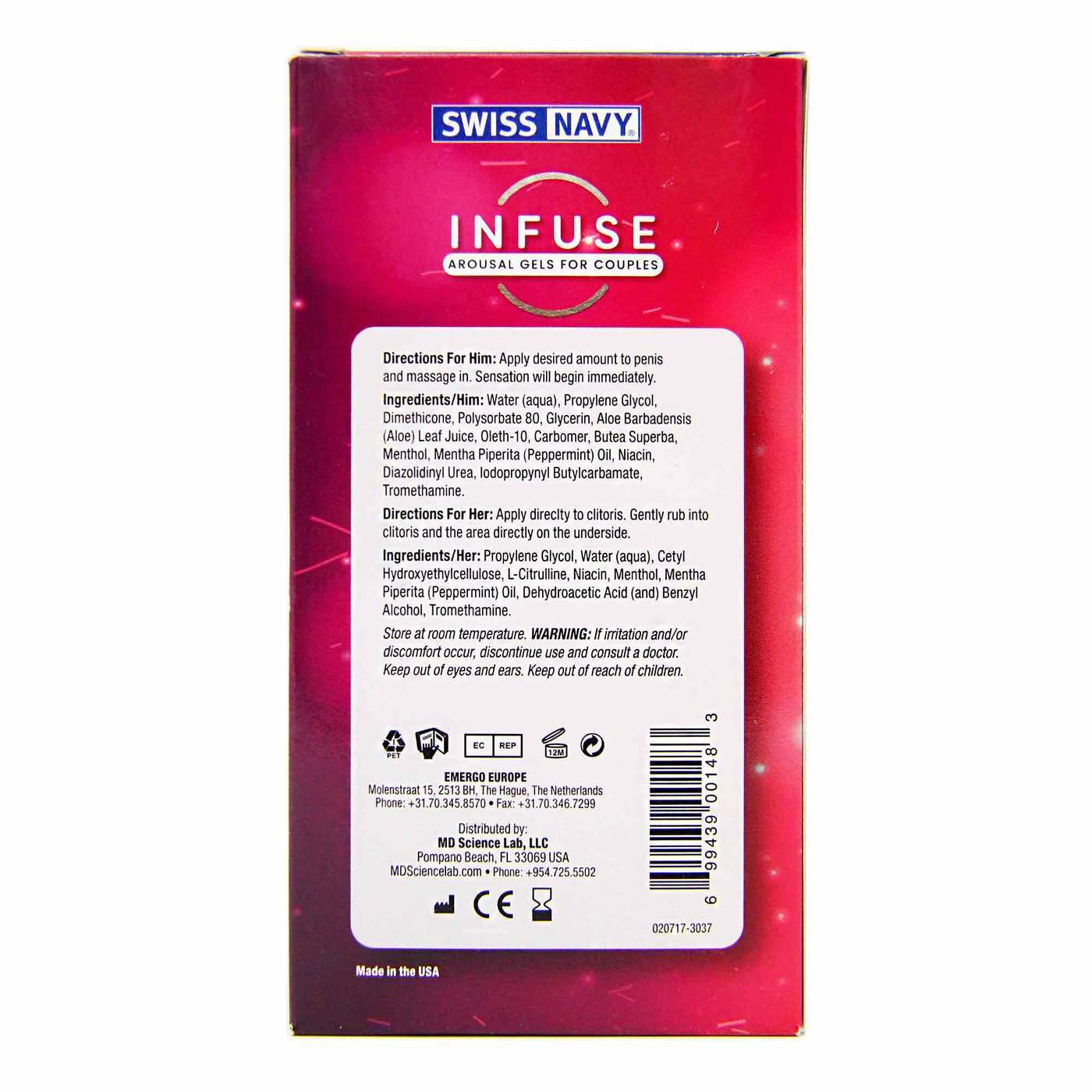 Swiss Navy Infuse - 25 + 25 ml - Imagem 4