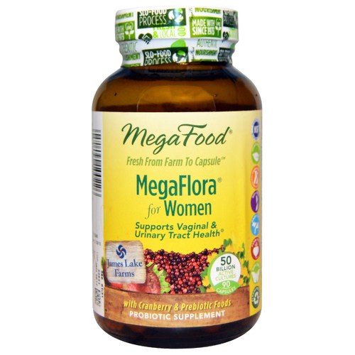 MegaFood, MegaFlora® para Mulheres - 90 Cápsulas