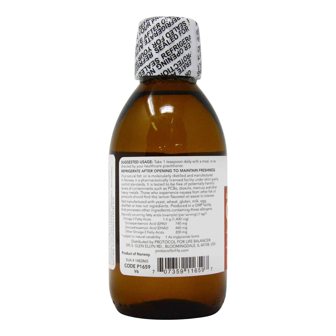 Protocol for Life Balance Omega-3 - Limão - 7 fl oz - Imagem 4