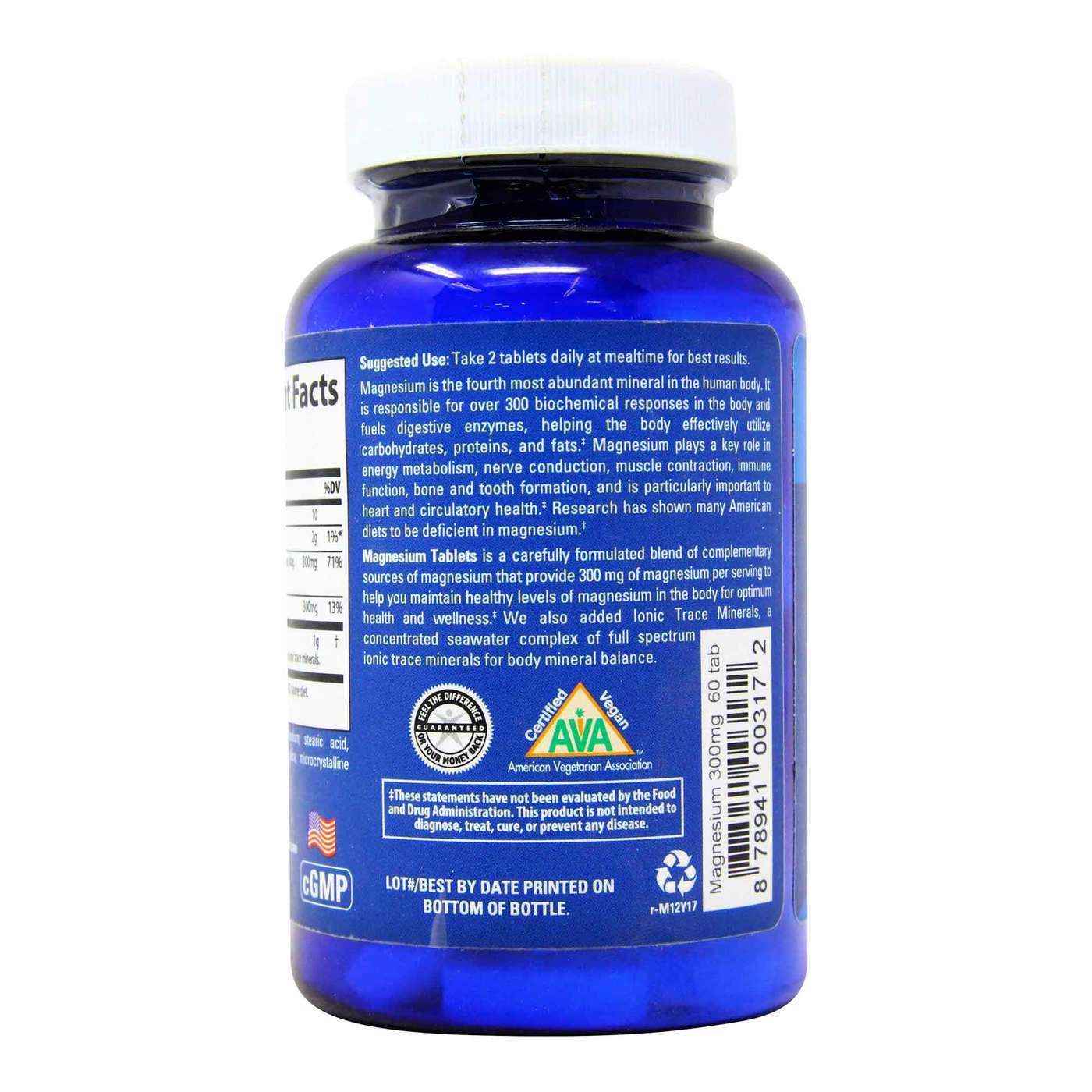 Trace Minerals Research Magnésio - 300 mg - 60 Tabletes - Imagem 3