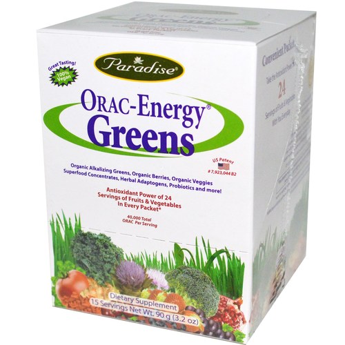Paradise Ervas ORAC-Energia Greens, Original - 15 - 6 gram packets