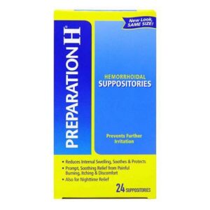 Preparation H - Supositórios Hemorroidais de Manteiga de cacau - 24 Supositórios