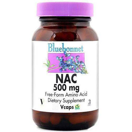 Bluebonnet Nutrition, NAC 500 mg - 60 Cápsulas Vegetarianas
