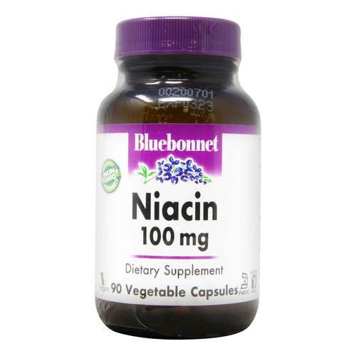 Bluebonnet Nutrition, Niacina 100 mg - 90 Cápsulas Vegetarianas