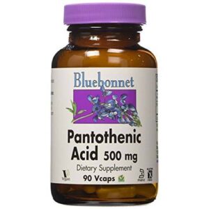 Bluebonnet Nutrition, Ácido Pantotênico 500 mg - 90 Cápsulas Vegetarianas