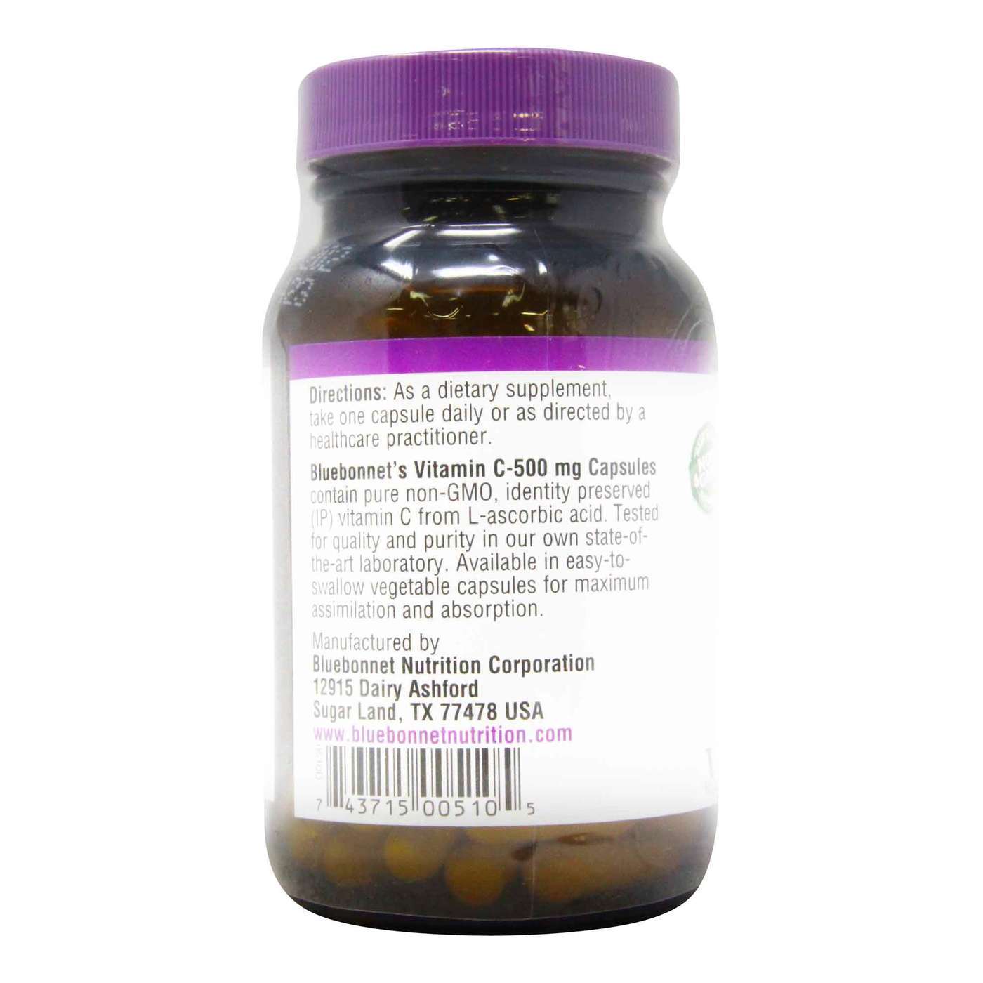 Bluebonnet Nutrition Vitamina C - 500 mg - 90 Cápsulas Vegetarianas - Imagem 3
