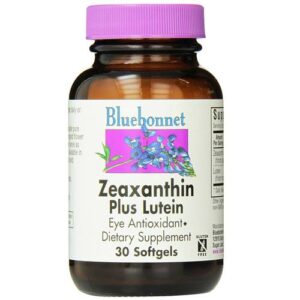 Bluebonnet Nutrition, Zeaxantina mais Luteína - 30 Cápsulas em Gel