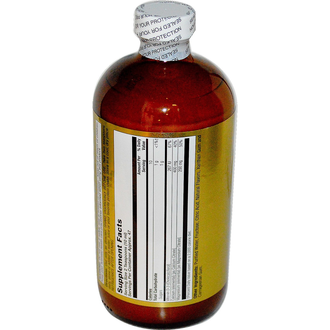 LifeTime Cálcio Magnésio Citrate, Uva Natural - 16 fl oz - Imagem 2