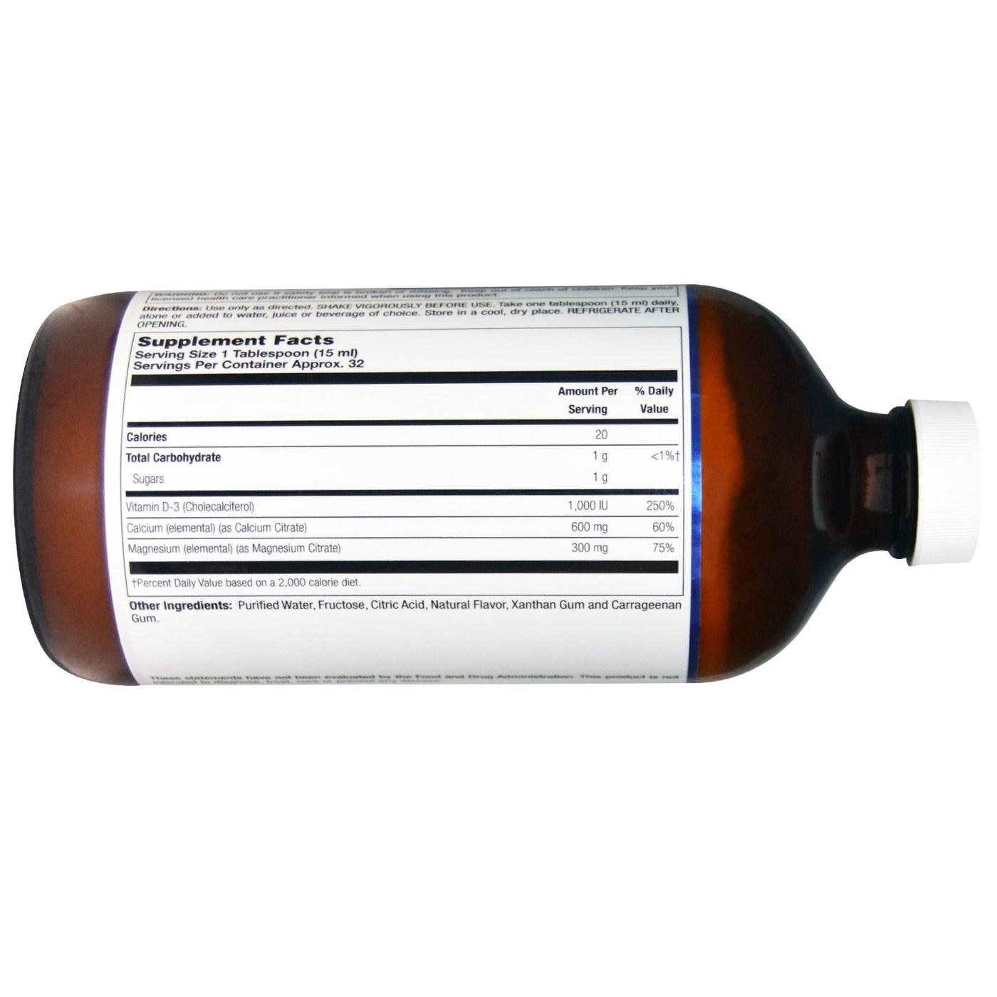 LifeTime Original Cálcio Magnésio Citrate, Creme De Limão - 16 fl oz - Imagem 2