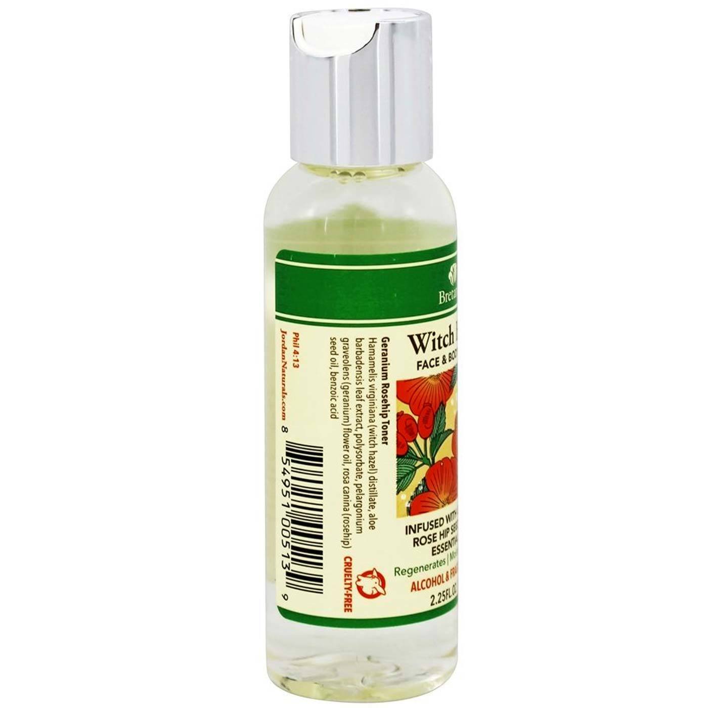 Bretanna Witch Hazel Face and Body Toner, Gerânio - 2.25 oz - Imagem 2