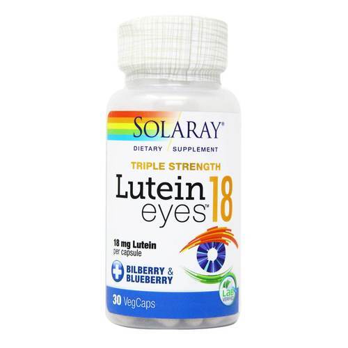 Solaray Olhos luteína 18 mg 30 Cápsulas
