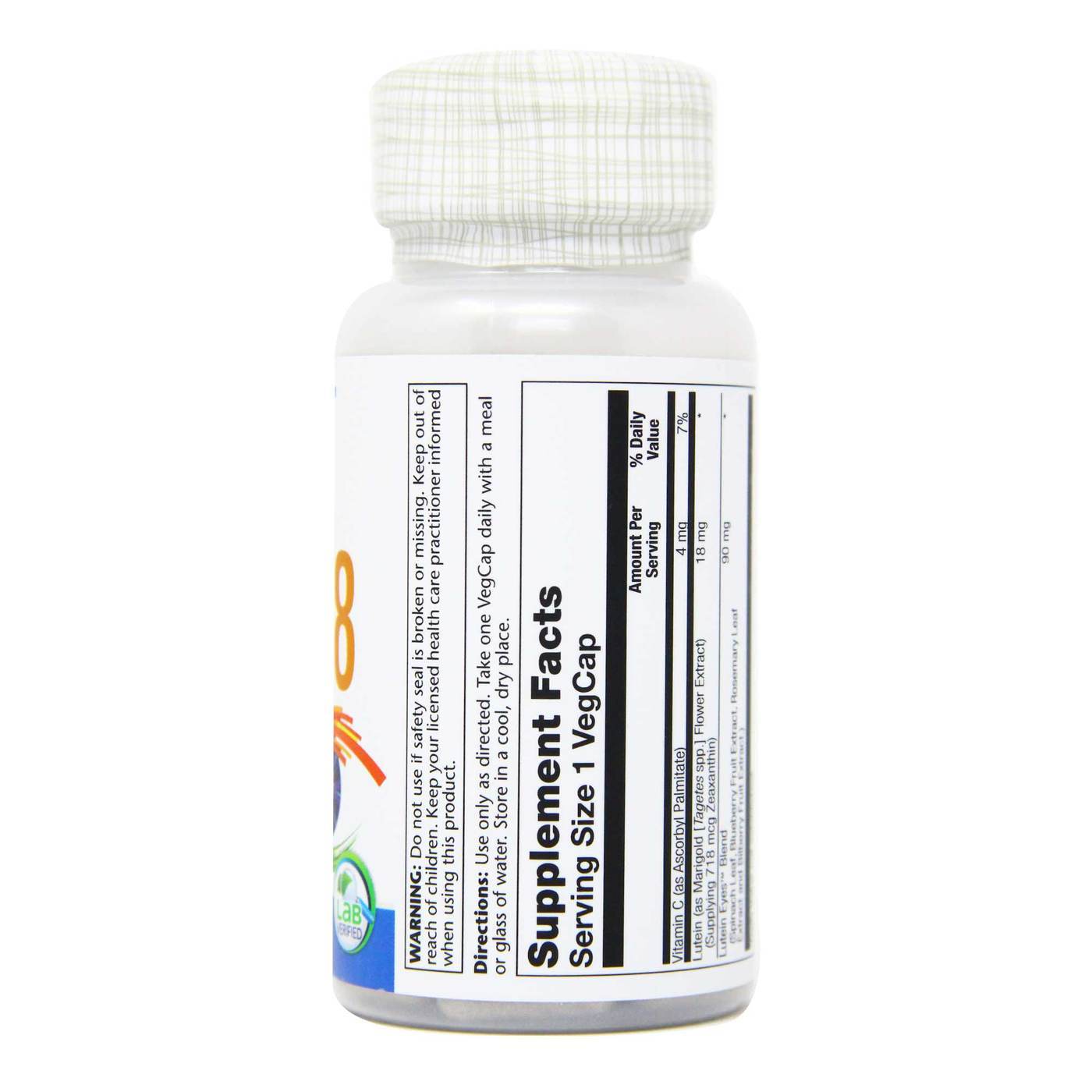 Solaray Olhos luteína 18 mg 30 Cápsulas - Imagem 2