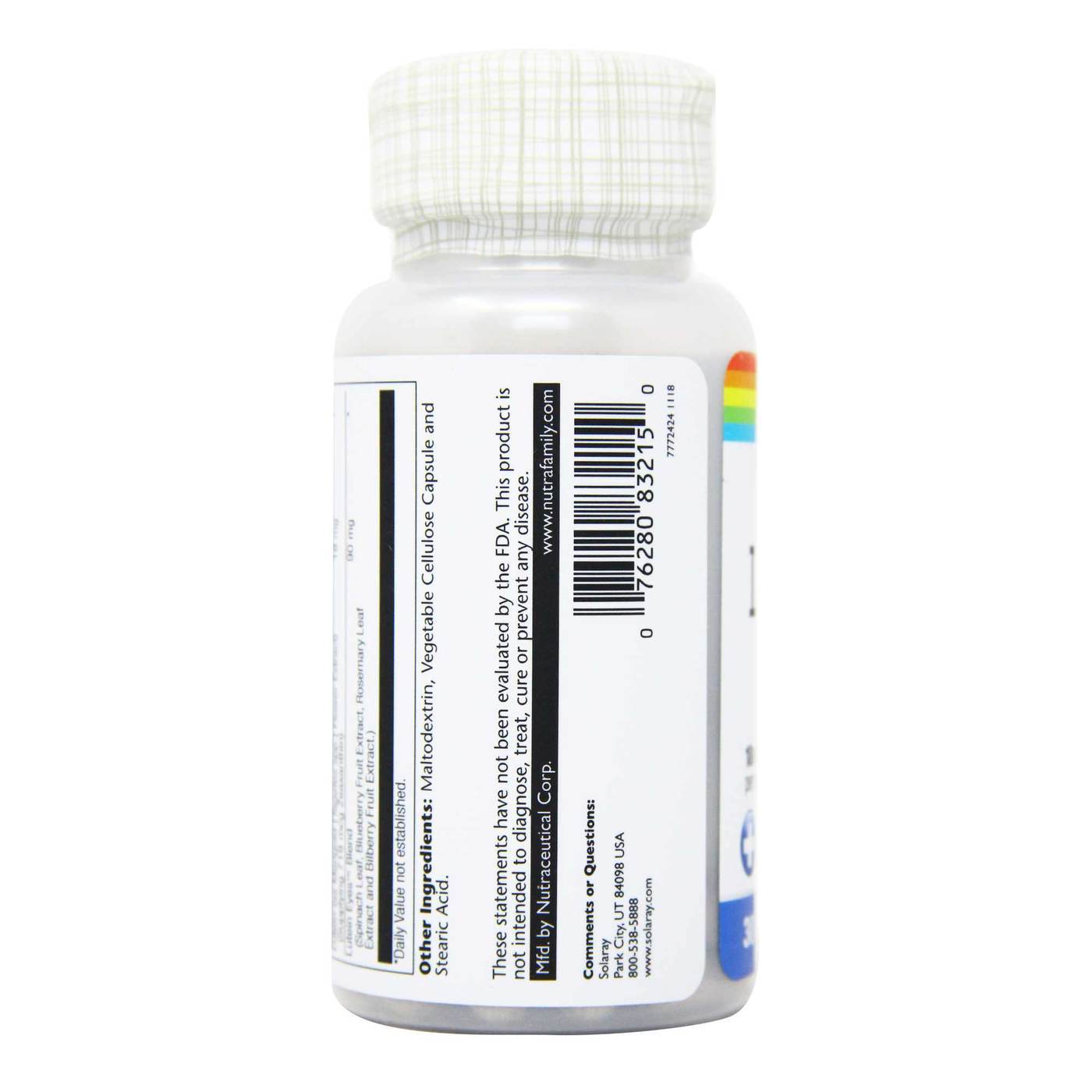 Solaray Olhos luteína 18 mg 30 Cápsulas - Imagem 4