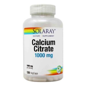 Solaray, Citrato de cálcio - 120 Cápsulas Vegetarianas