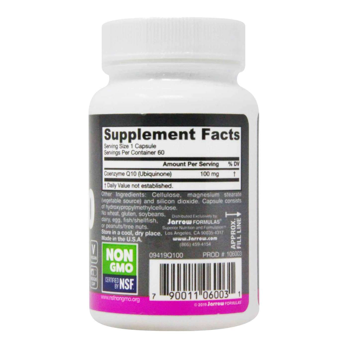 Jarrow Formulas, Co-Q10 100 mg - 60 Cápsulas - Imagem 2