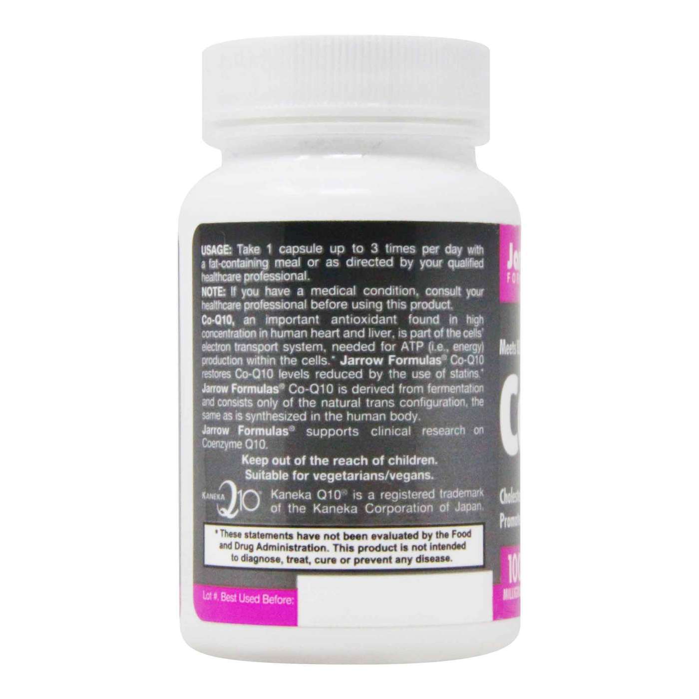 Jarrow Formulas, Co-Q10 100 mg - 60 Cápsulas - Imagem 3