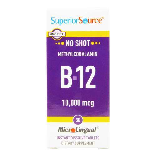 Superior Source , No Shot B12 - 10,000 mcg- 30 Tabletes