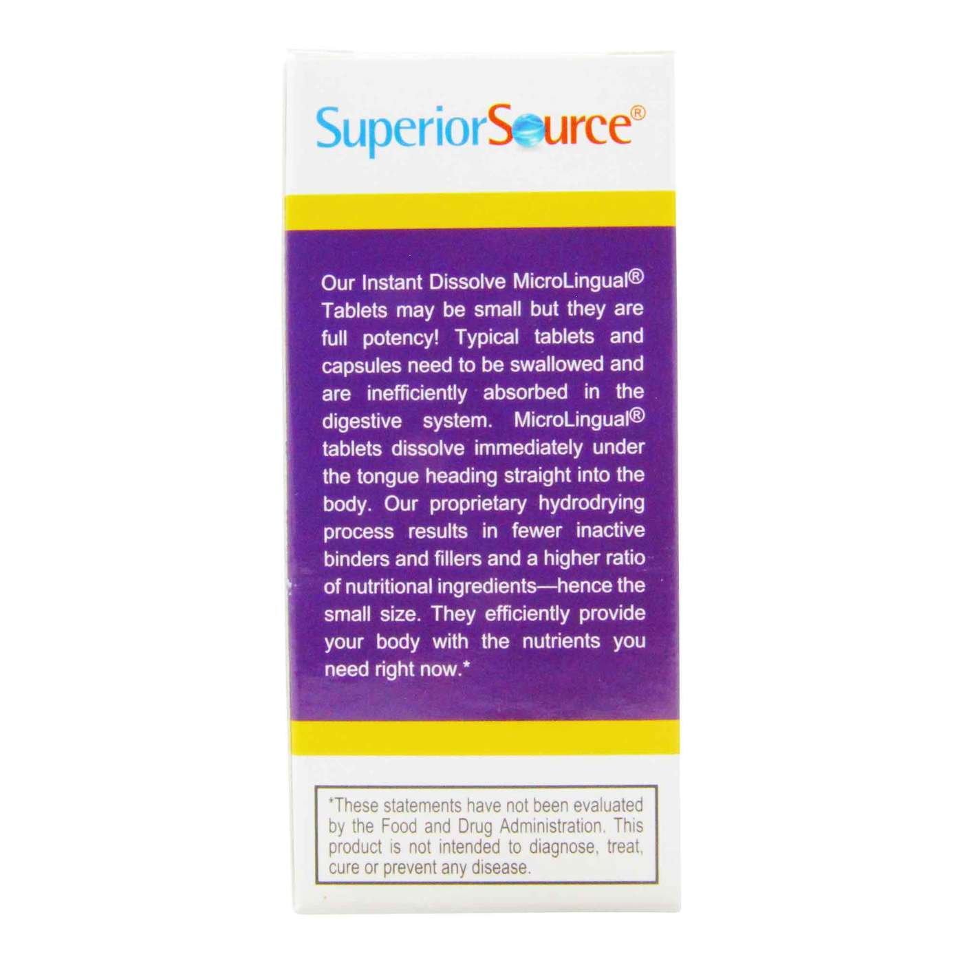 Superior Source , No Shot B12 - 10,000 mcg- 30 Tabletes - Imagem 3
