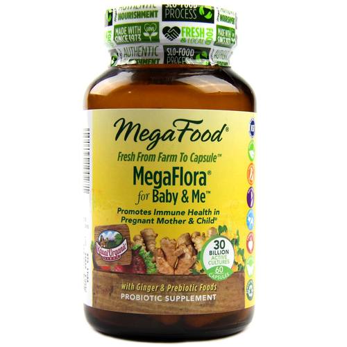 MegaFood MegaFlora for Bebê and Me - 60 Cápsulas