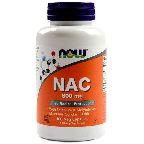 NAC 600 mg Now Foods 100 Cápsulas