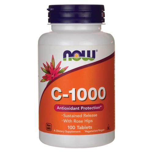 Vitamina C-1000 Proteção Antioxidante Now Foods 100 Tabletes
