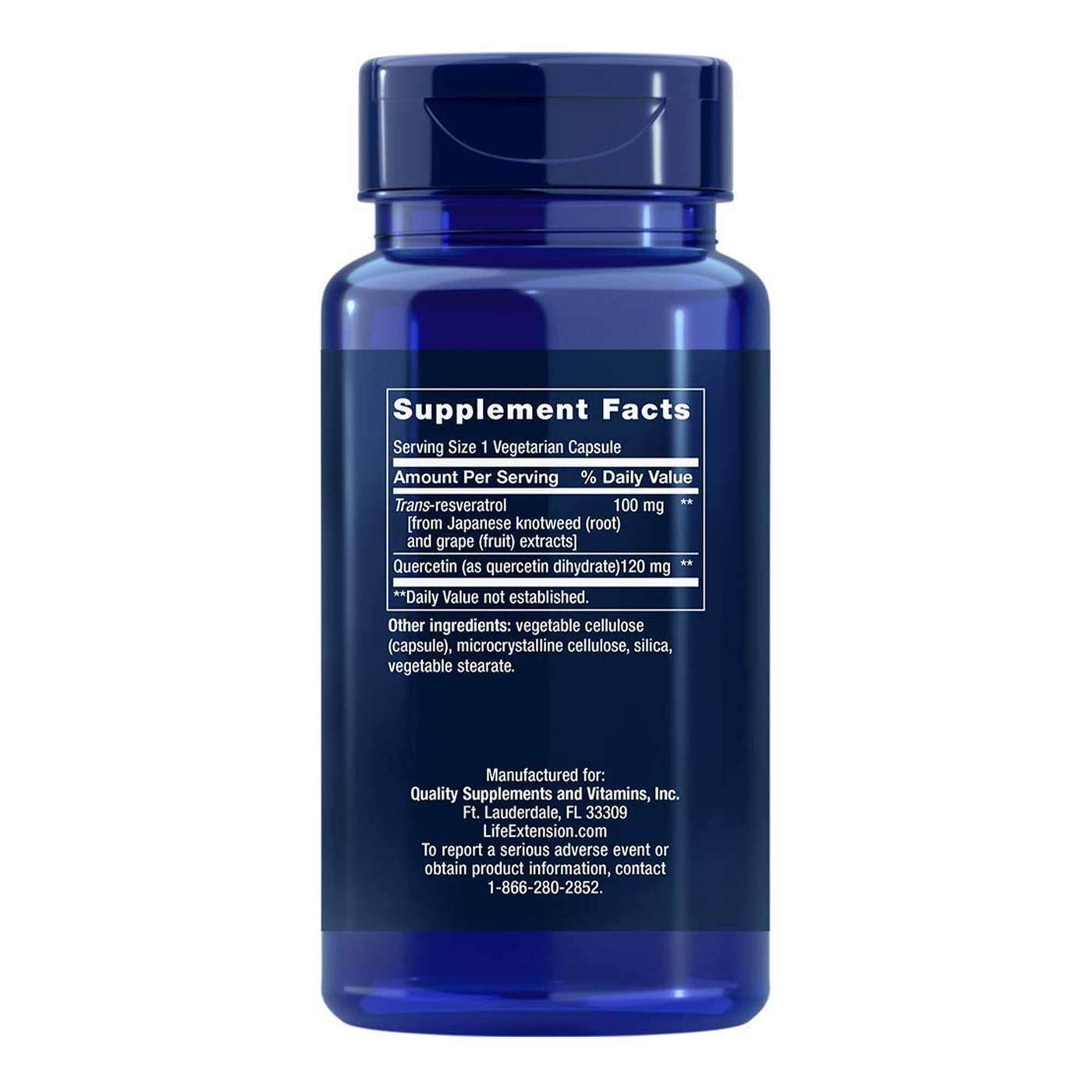 Life Extension Resveratrol - 100 mg - 60 Cápsulas Vegetarianas - Imagem 3