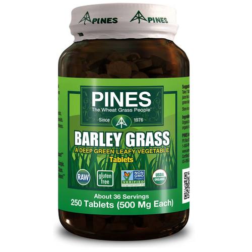 Pines International, Cevada em Pó 500 mg - 250 Tabletes