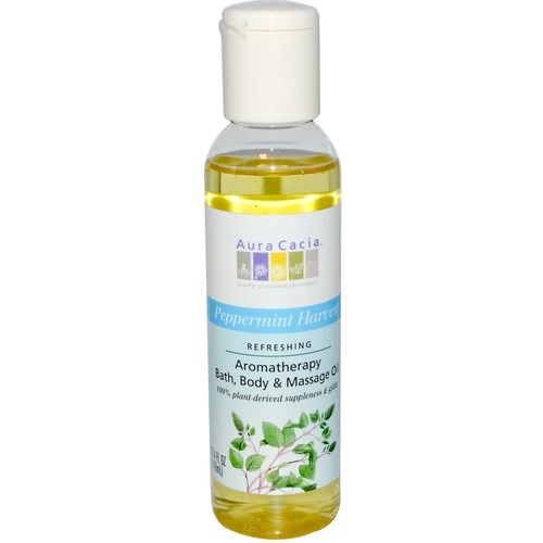 Aura Cacia Hortelã-pimenta Colheita corpo óleo de hortelã 4 OZ