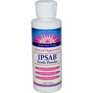 Heritage Products, Ipsab™ Pó Dental, Hortelã - 113 g (4 oz)