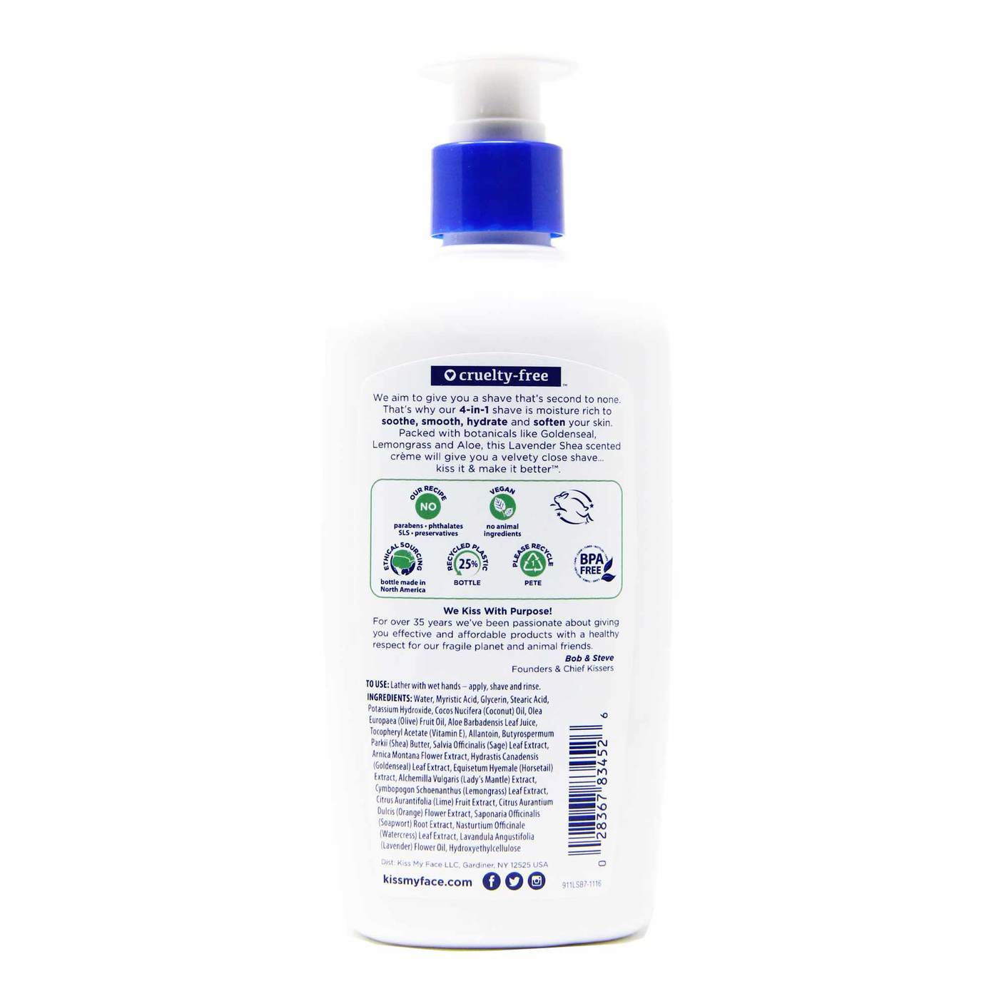 Kiss My Face Moisture Shave Cream - Karité de lavanda 11 fl oz - Imagem 2