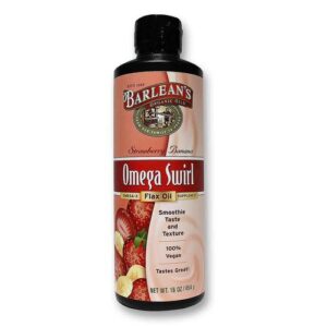 Barlean's Organic Oils, Óleo de Linhaça Omega Swirl - Morango e Banana - 16 fl oz (454g)