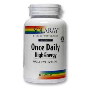 Solaray, Multivitamínico Um Vez por Dia - Alta Energia Livre de Ferro - 90 Cápsulas