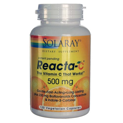 Solaray, Reacta-C com bioflavonóides 500 mg -120 Cápsulas Vegetarianas