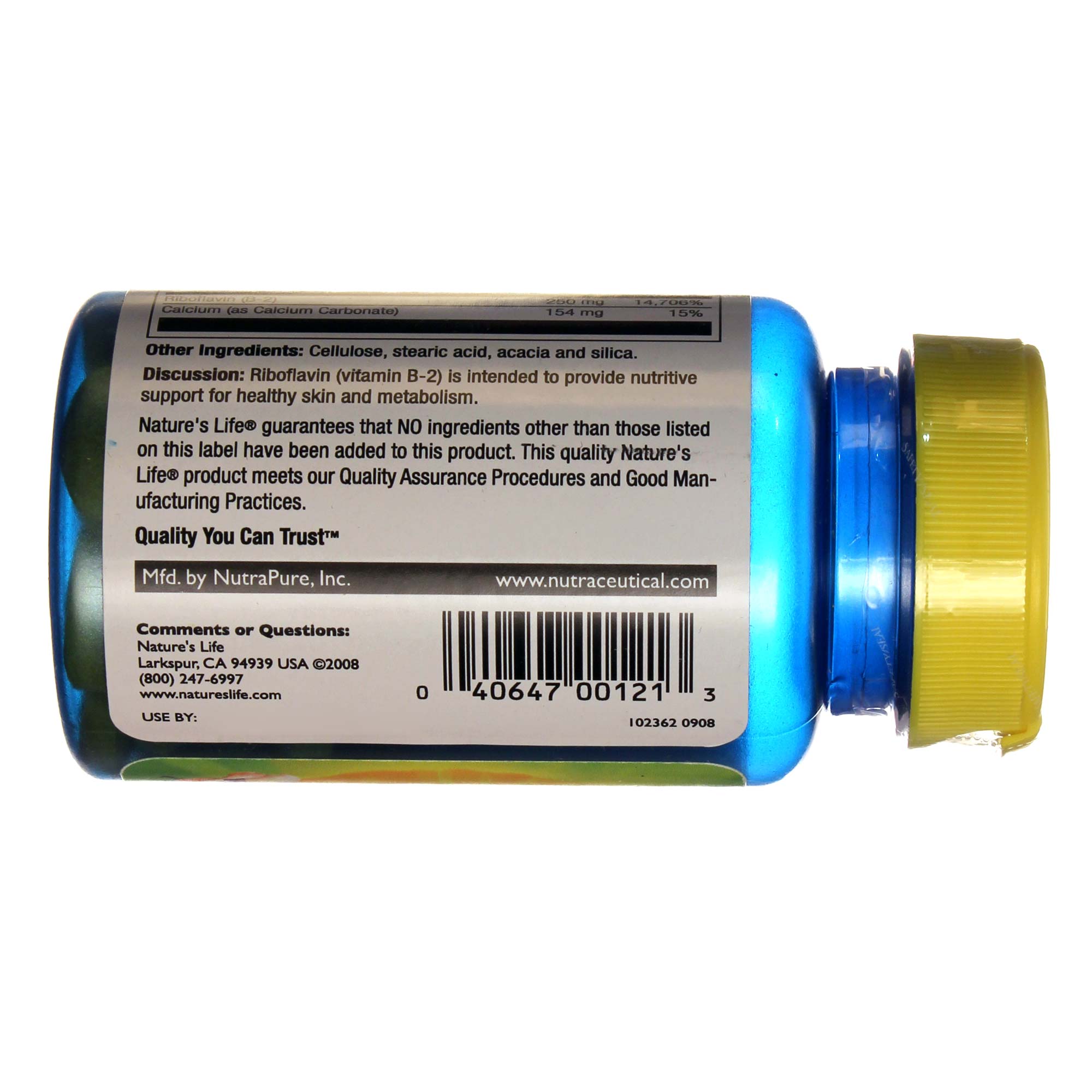 Nature's Life, B-2 250 mg - 50 Tabletes - Imagem 3