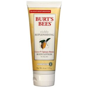 Burt's Bees, Loção corporal para pele seca - Cacau e Manteiga de Cupuaçu - 170g