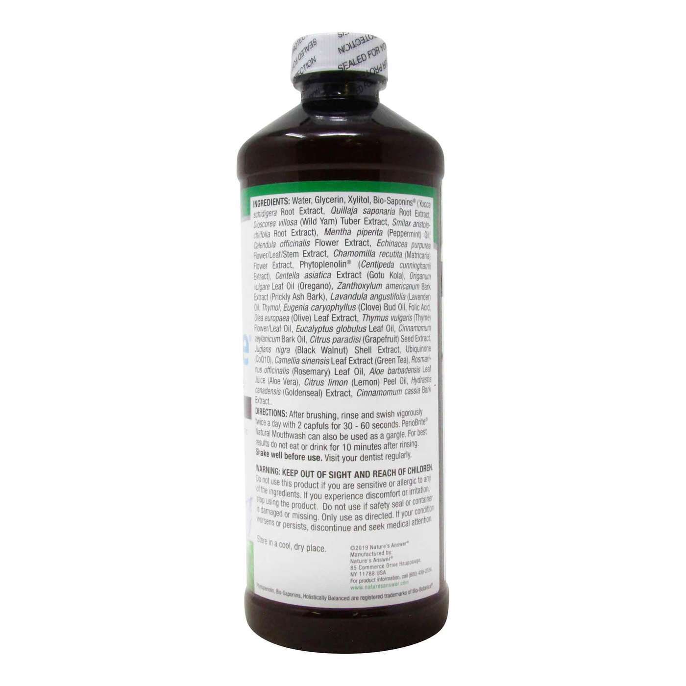 Nature's Answer, Enxaguatório Bucal Natural PerioBrite - 16 fl oz (480mL) - Imagem 2