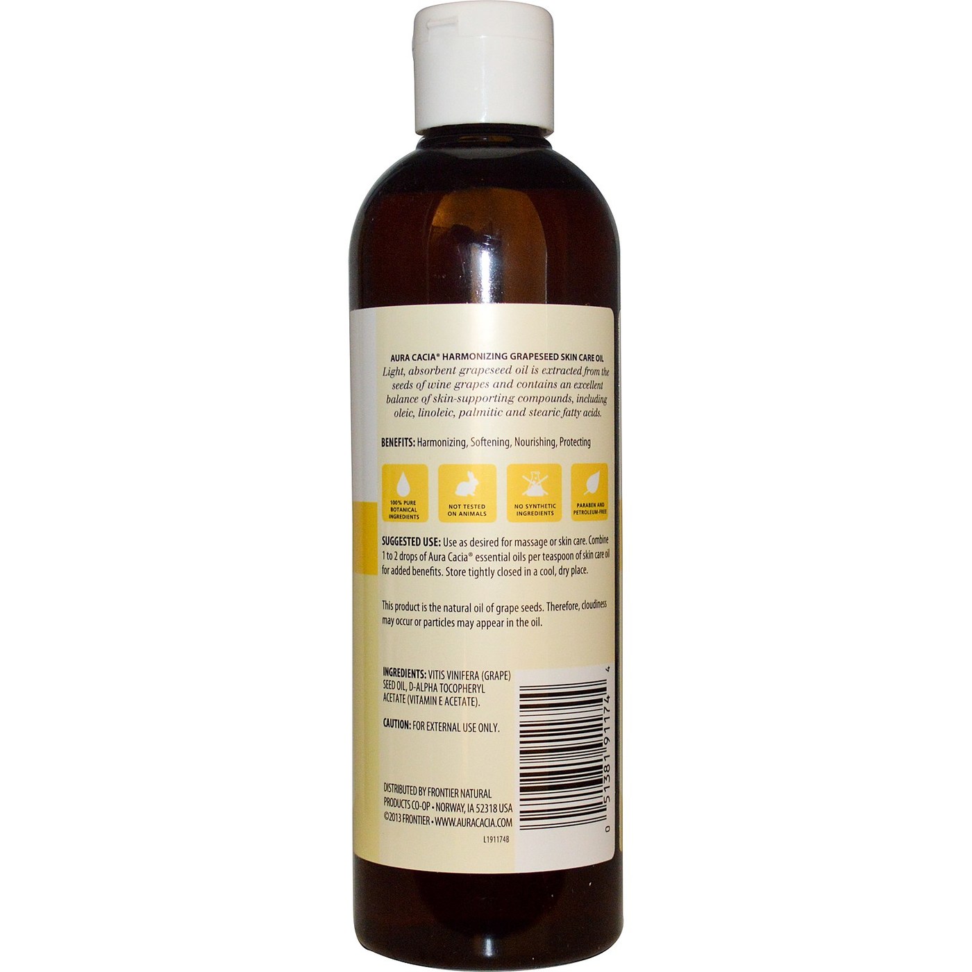 Aura Cacia Óleo de semente de uva W / vit E 16 oz - Imagem 2
